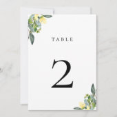 ほこりっぽい青い黄色の表の番号カード 招待状 (正面)