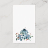 ほこりっぽい青おむつラッフルの途中の小さなかぼちゃ エンクロージャーカード (裏面)