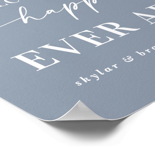 ほこりっぽい青がサインの後ずっと幸せに ポスター (角)