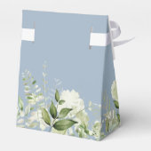 ほこりっぽい青その男の子の緑の葉の赤ちゃんシャワー フェイバーボックス (裏面サイド)