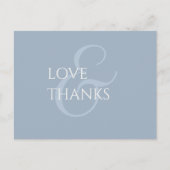 ほこりっぽい青とアイボリーの非写真ありがとう ポストカード (正面)