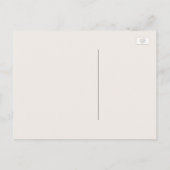 ほこりっぽい青とアイボリー素朴フローラ日付の保存 案内ポストカード (裏面)