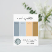 ほこりっぽい青とオレンジ結婚色の黄色のパレット (スタンド正面)