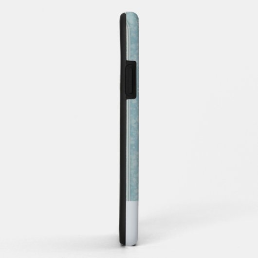 ほこりっぽい青とクリームストライプのパーソナライズされた Case-Mate iPhoneケース (裏面/右)