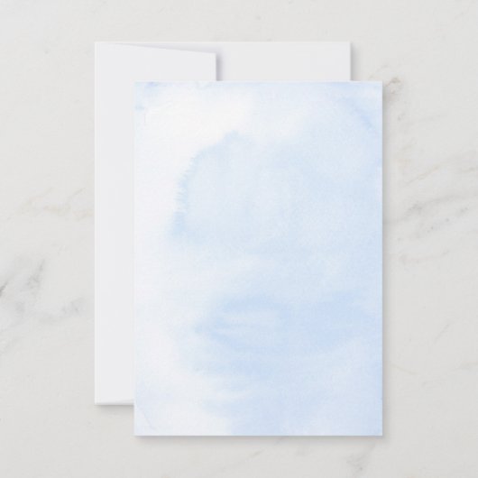 ほこりっぽい青とピンクの花エキゾチックな結婚式RSVP 出欠カード (裏面)