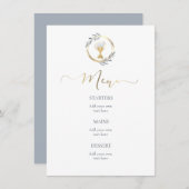 ほこりっぽい青とフェイク金ゴールドメニュー メニュー (正面/裏面)