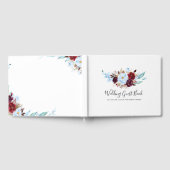 ほこりっぽい青とブルゴーニュ赤の花 ゲストブック (全面)