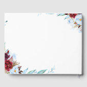 ほこりっぽい青とブルゴーニュ赤の花 ゲストブック (裏面)