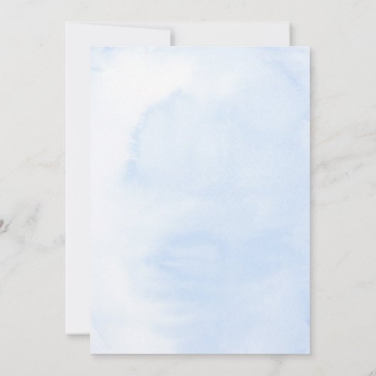 ほこりっぽい青とブルゴーニュ赤フローラエレガントな結婚式 招待状 (裏面)