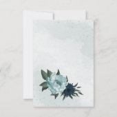 ほこりっぽい青と海軍の花の植物学 サンキューカード (裏面)