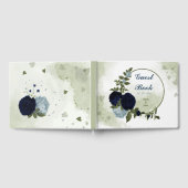 ほこりっぽい青と海軍の花の緑 ゲストブック (全面)
