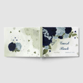 ほこりっぽい青と海軍の花の緑 ゲストブック (全面)