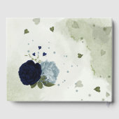 ほこりっぽい青と海軍の花の緑 ゲストブック (裏面)