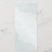 ほこりっぽい青と海軍の花ボタニカル結婚ズ メニュー (裏面)