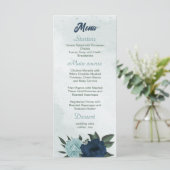 ほこりっぽい青と海軍の花ボタニカル結婚ズ メニュー (スタンド正面)