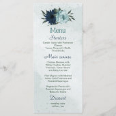 ほこりっぽい青と海軍の花ボタニカル結婚ズ メニュー (正面)