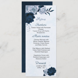 ほこりっぽい青と海軍の離れ花と結婚の メニュー