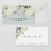 ほこりっぽい青と白あじさい 名刺 (正面/裏面)
