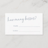 ほこりっぽい青と白いくつミニマルのキスゲーム エンクロージャーカード (正面)