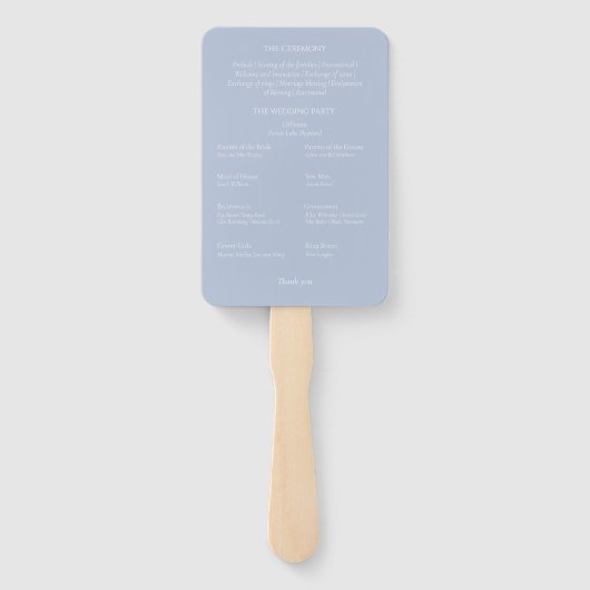 ほこりっぽい青と白のフローラあじさいセットのファン ハンドファン (裏面)