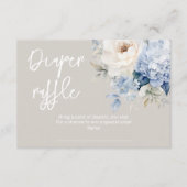 ほこりっぽい青と白のフローラベビーシャワーカード エンクロージャーカード (正面)