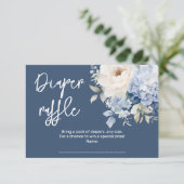 ほこりっぽい青と白のフローラベビーシャワーカード エンクロージャーカード (スタンド正面)