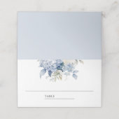 ほこりっぽい青と白のフローラ結婚ズ プレイスカード (外部開封)