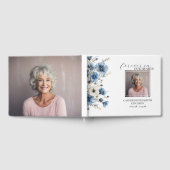 ほこりっぽい青と白のフローラ葬祭記念碑 ゲストブック (全面)