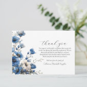 ほこりっぽい青と白のフローラ記念碑 サンキューカード (スタンド正面)