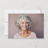 ほこりっぽい青と白のフローラ記念碑 サンキューカード (裏面)