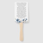 ほこりっぽい青と白の写真追悼碑 ハンドファン (裏面)