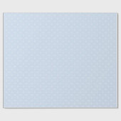 ほこりっぽい青と白の水玉模様 ラッピングペーパー (フラット)