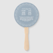 ほこりっぽい青と白マンダラ結婚式 プログラムファン ハンドファン (裏面)