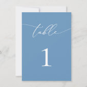 ほこりっぽい青と白結婚の/イベントテーブル番号 (裏面)