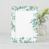 ほこりっぽい青と緑の空白の葉 招待状 (スタンド正面)