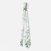 ほこりっぽい青と緑の金ゴールド結婚のネックタイ ネクタイ (裏面)