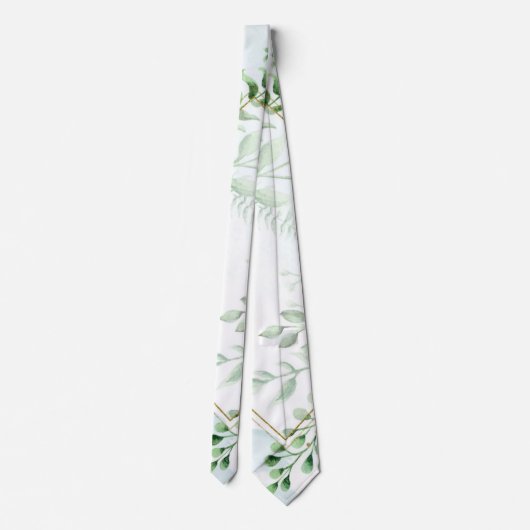 ほこりっぽい青と緑の金ゴールド結婚のネックタイ ネクタイ (裏面)