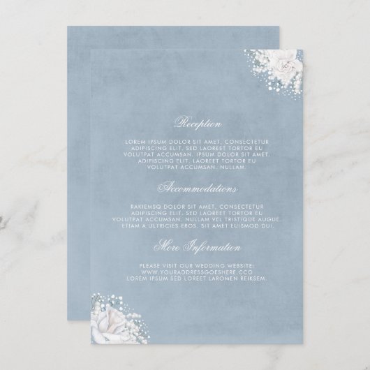 ほこりっぽい青と赤ん坊の息結婚の情報 エンクロージャーカード (正面/裏面)