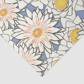 ほこりっぽい青と金ゴールドの大きな花 薄葉紙 (詳細)