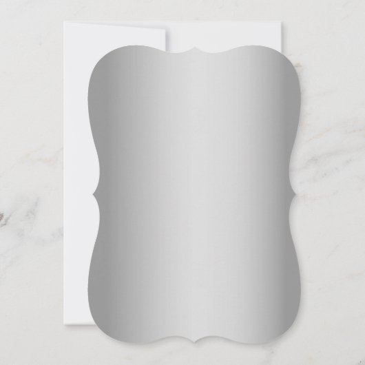 ほこりっぽい青と銀箔の象ブライダルシャワー 招待状 (裏面)