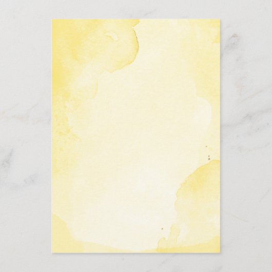 ほこりっぽい青と黄結婚色のフローラ情報 エンクロージャーカード (裏面)