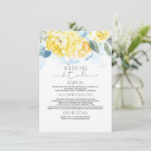 ほこりっぽい青と黄結婚色のフローラ情報 エンクロージャーカード (スタンド正面)