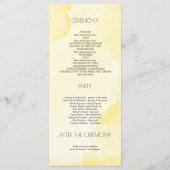 ほこりっぽい青と黄色の花の結婚式 プログラム (裏面)