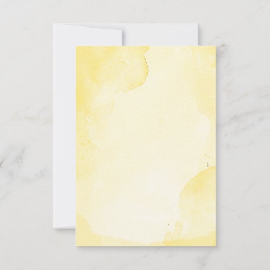 ほこりっぽい青と黄色の花の結婚式RSVP 出欠カード (裏面)