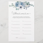 ほこりっぽい青どこに私たちはブライダルシャワーゲーム (正面)