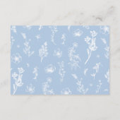 ほこりっぽい青どこ彼らはブライダルシャワーゲーム エンクロージャーカード (裏面)