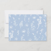 ほこりっぽい青どこ彼らはブライダルシャワーゲーム 招待状 (裏面)