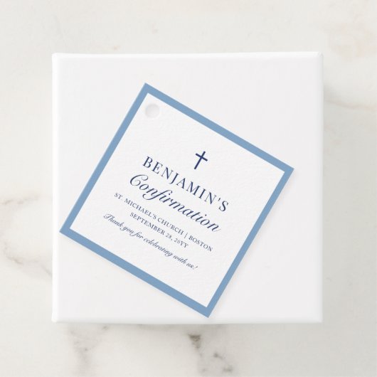 ほこりっぽい青のカトリックの確認ありがとう フェイバータグ (インサイチュ)