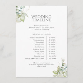 ほこりっぽい青のタイムラインカード | エレガント春フローラ エンクロージャーカード