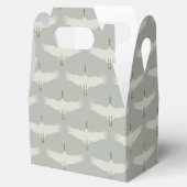 ほこりっぽい青の中性の鳥の鶴のアールデコパターン フェイバーボックス (オープン)